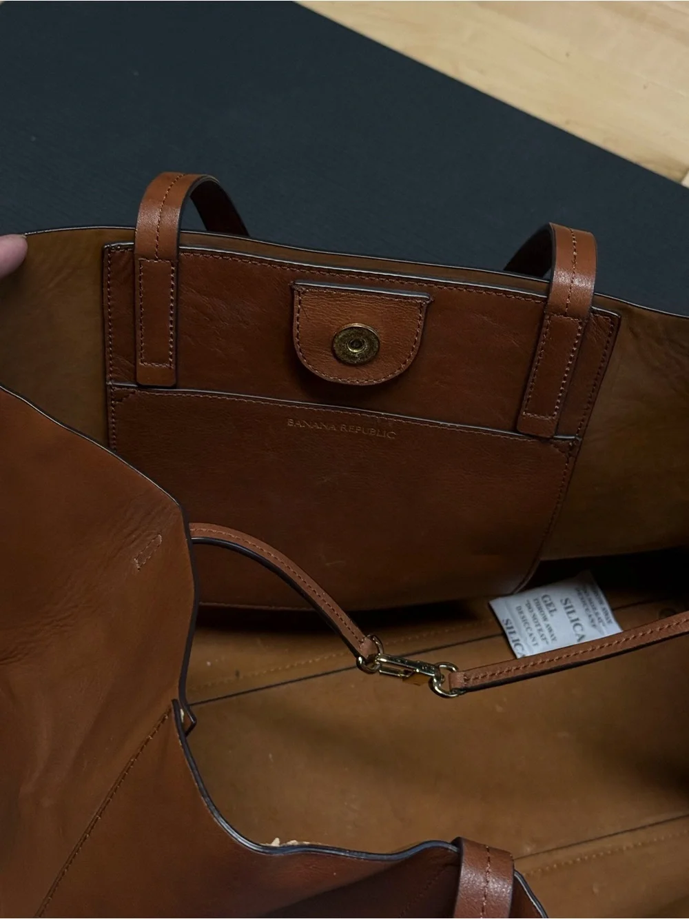 Banana Republic Tan Leather Tote - Picture 1 of 5
